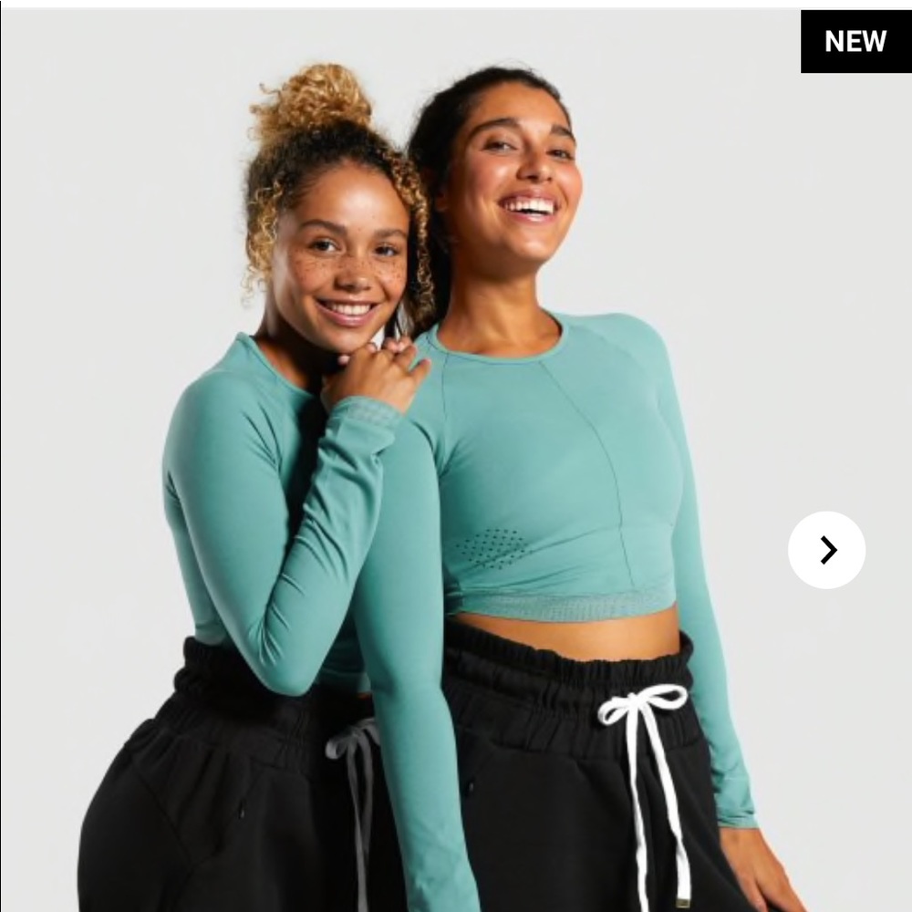 Gymshark x Whitney Simmons Medium Sage crop top